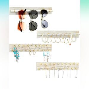 3 for $10 | Rustic White Jewelry and Sunglass Holder